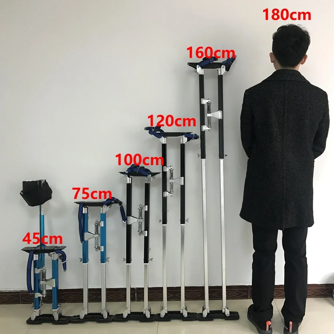 Aluminum alloy stilts adult lifting tripod high foot heightening machine shoes interior decoration stage performance stucco