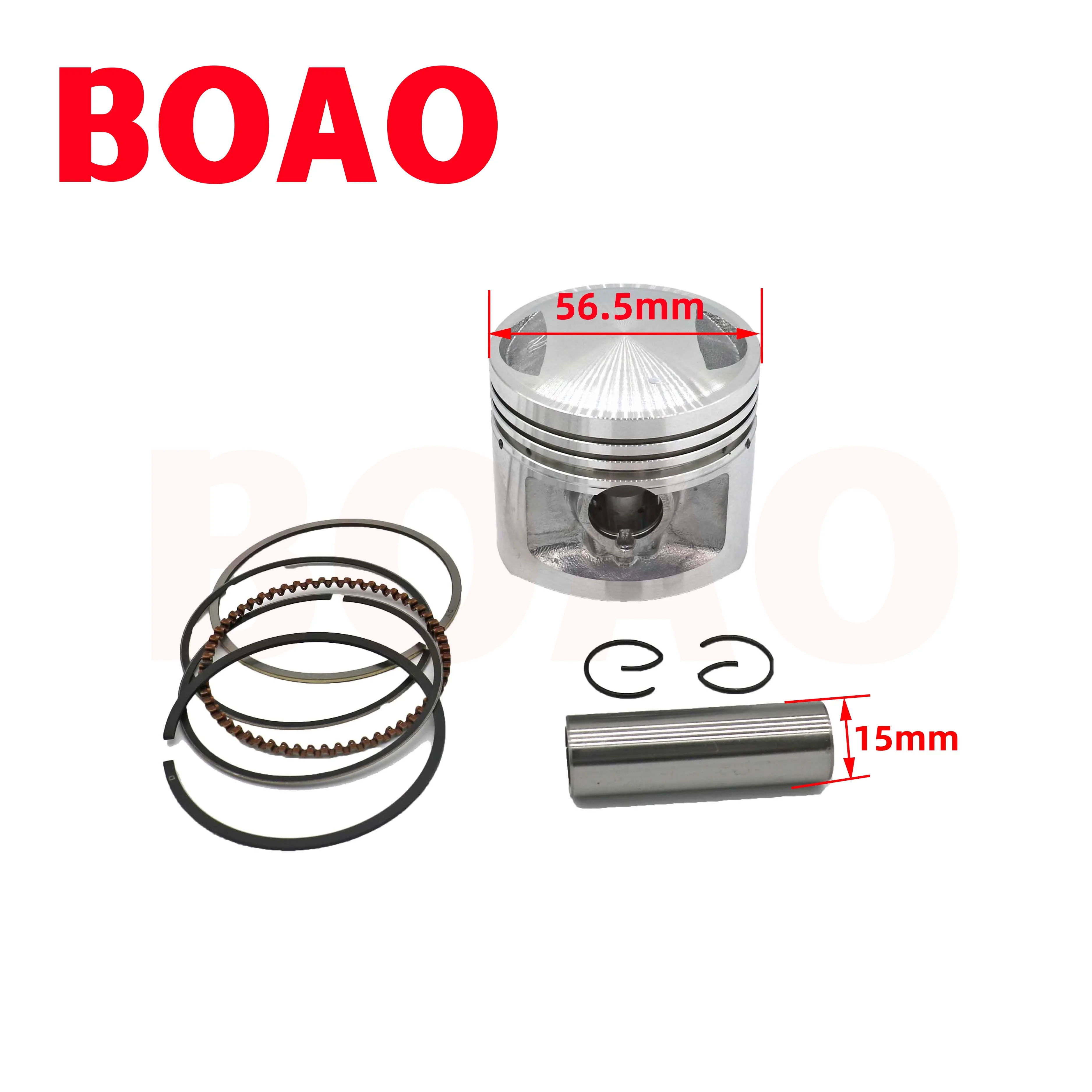 Motorcycle cylinder engine piston kit with 56.5mm cylinder diameter suitable for Honda CG125 ZJ125 CG ZJ 125 125cc