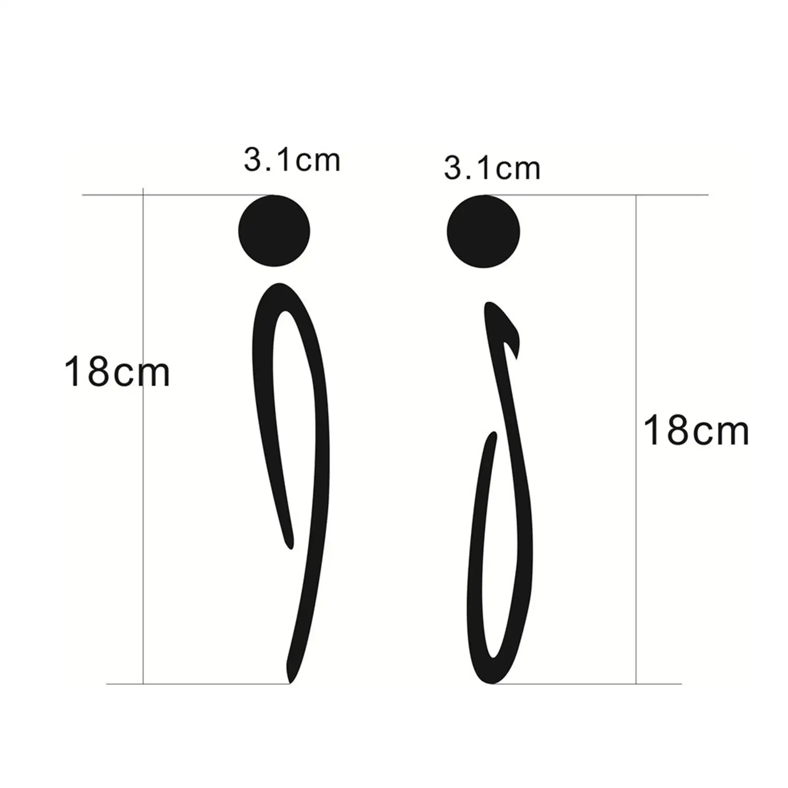 Tanda Toilet 3D Simbol Kamar Mandi Tanda Kamar Mandi Tanda Toilet Tanda Kamar Mandi untuk Kamar Mandi Tempat Umum Tempat Parkir Kamar Kecil