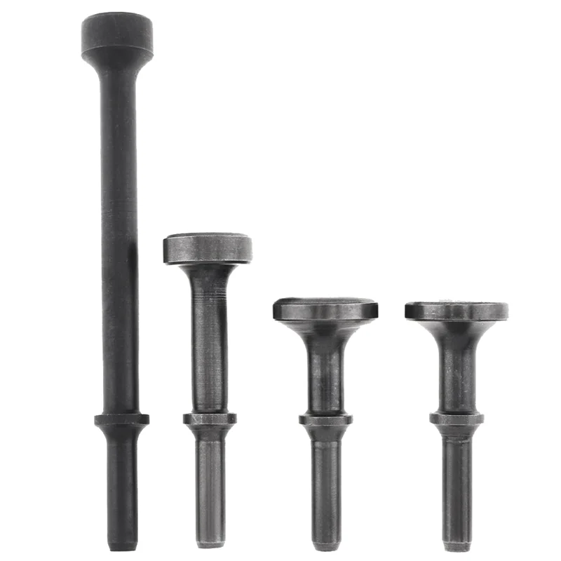 

4Pc Air Hammer Head Air Chisel Hard Steel Solid Impact Hammer Head Support Pneumatic Tool for Knocking / Rusting Removal