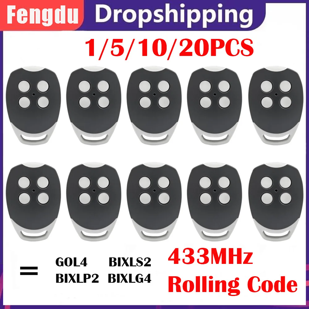 

Пульт дистанционного управления для гаражных ворот 20 шт. 433,92 МГц DITEC GOL4 BIXLS2 BIXLP2 BIXLG4