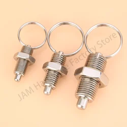 Factory High Precision MJ236 Stainless Steel/ Carbon Steel Retractable Index Plungers Pull Ring Locating Pins With Lock Nuts