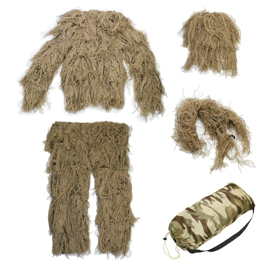 

Hunting Woodland 3D Camo Bionic Sniper Ghillie Suit Tactical Camouflage Clothing