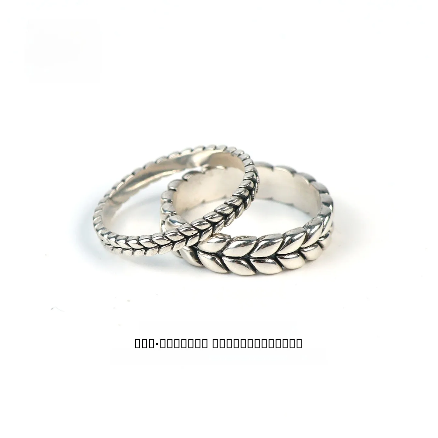 anillos-de-pareja-retro-hechos-a-mano-en-plata-pura-925-con-diseno-de-espiga-de-trigo-anillo-de-cola-de-caballo-de-diseno-Un