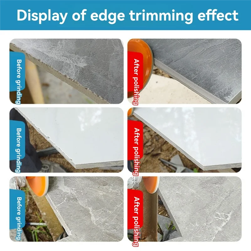 ABNO-5PCS 80Mm M10 Angle Grinder  Tile Trimming Polishing Disc Dry Polishing Marble Porcelain Chamfering Grinding Edge