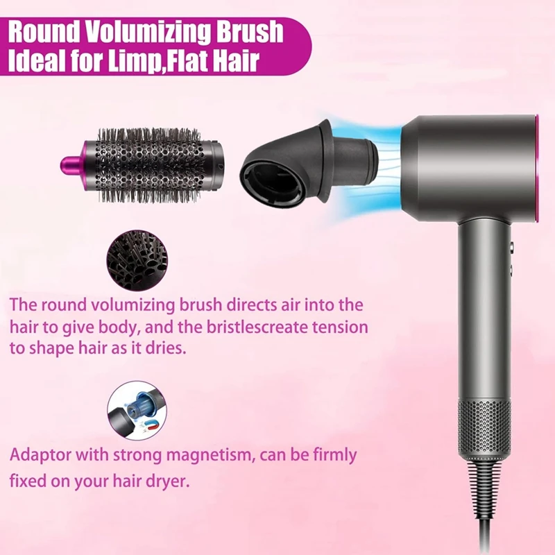 40 مللي متر الشعر الطويل الشباك برميل اسطوانة مشط ل دايسون SHS01 HS05 الطراز مرفق محول تحويل مجفف الشعر أ