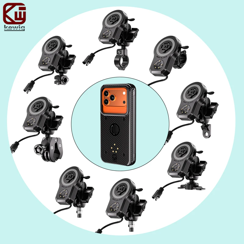 Kewig M37 Fast Charging Waterproof Case 45W Max USB-C IP66 12V-16V Input Support For M37 Series Motorcycle Phone Holder