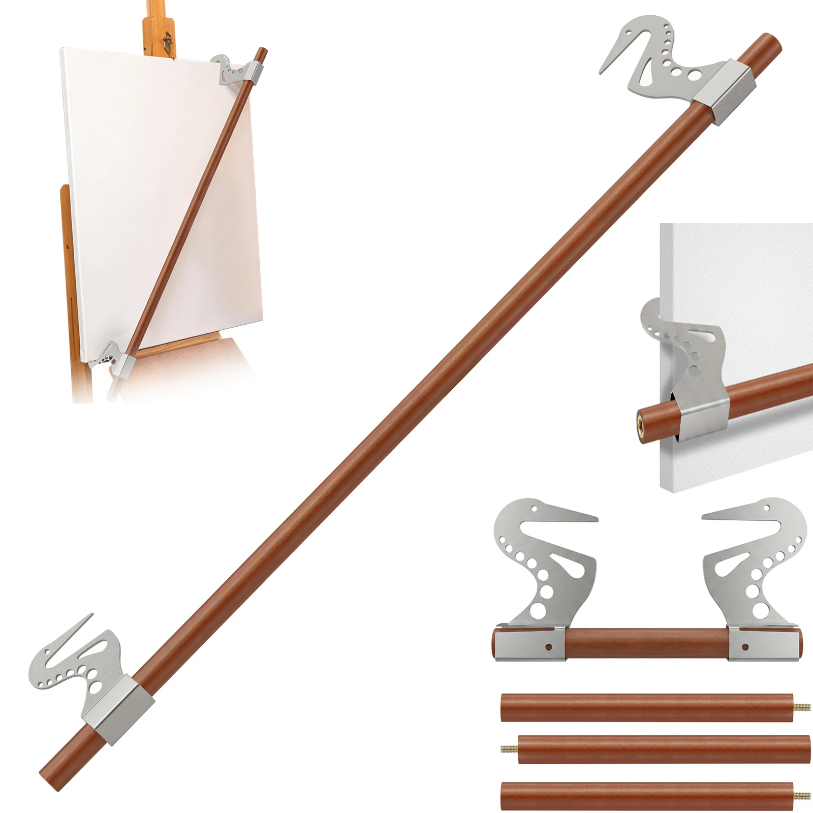 Artist Hand Support Bridge Metal Hand Stabilizer Painting Drawing Mahl Stick for Art Creation Paint Adjustable Hand Rest Support