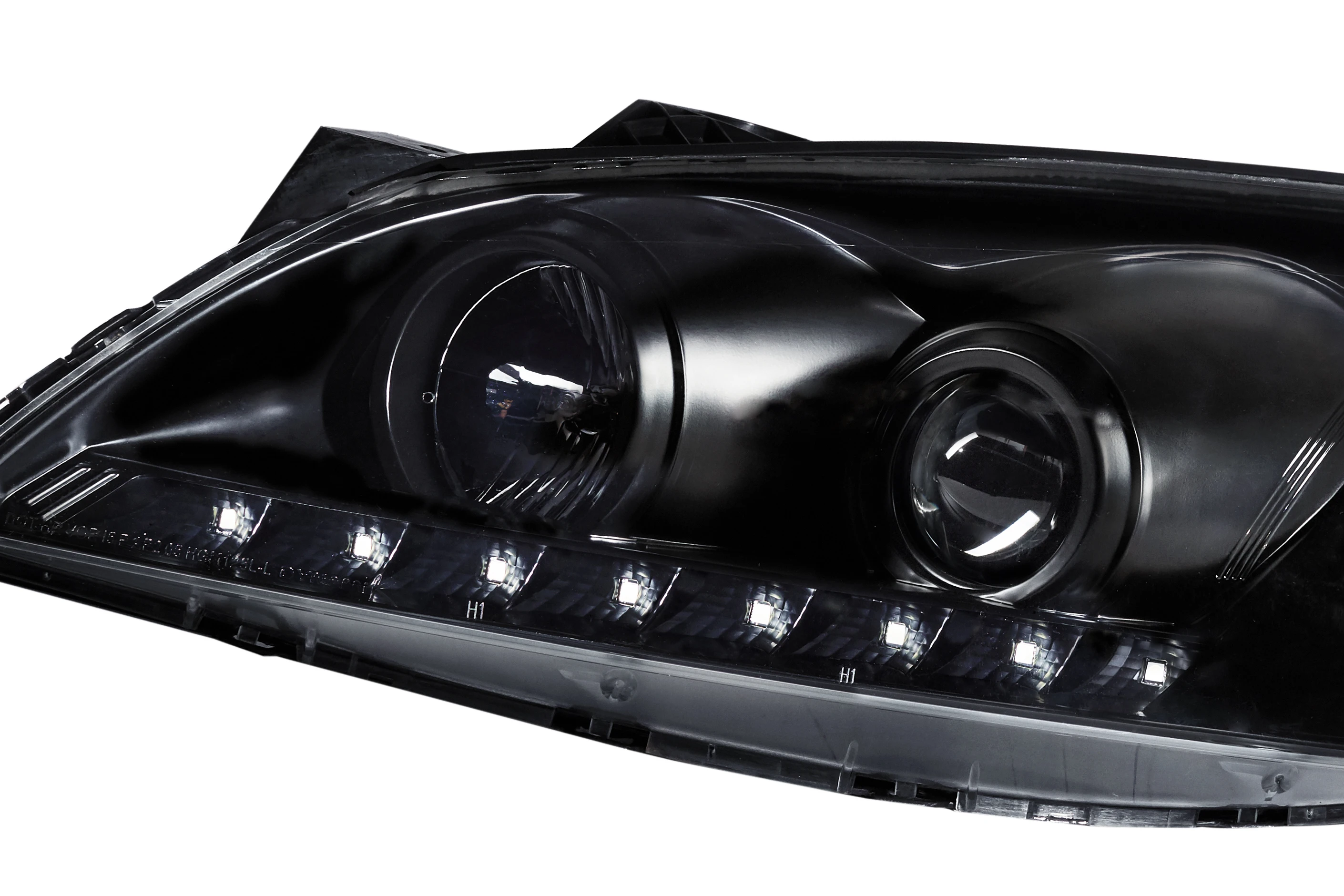 Hot-selling Front light Projector Headlights w/ LED Light Strip  FOR 2005-2010 Pontiac G6 (Black/Clear)