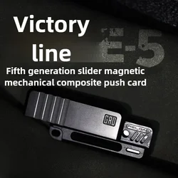Rifle 5 Generation Mechanical Magnetic EDC Fingertip Metal Push Cards Decompression Desktop Toy Gift