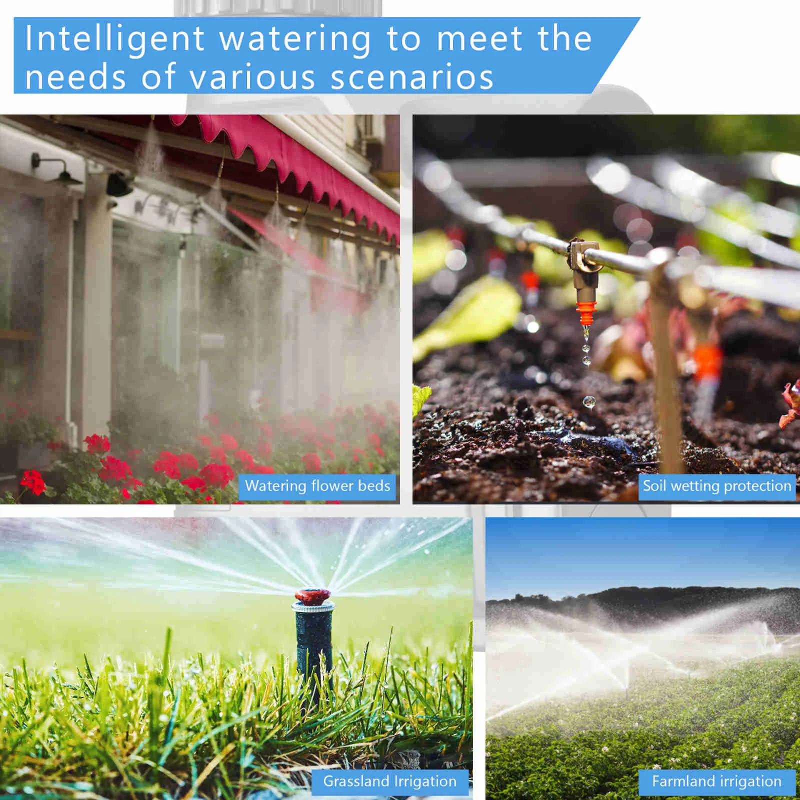WIFI Bluetooth Watering Timer IP55 Automatically Schedules Automatic Drip Irrigation Controller Garden Valve Google Home,Alexa