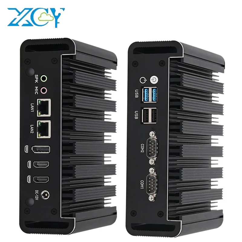 XCY 2LAN2COM Industrial Mini PC with Inter N100 Prosessor DDR4 16Gb 512Gb SSD Support WIN10/11 LINUX Router Desktop Computer