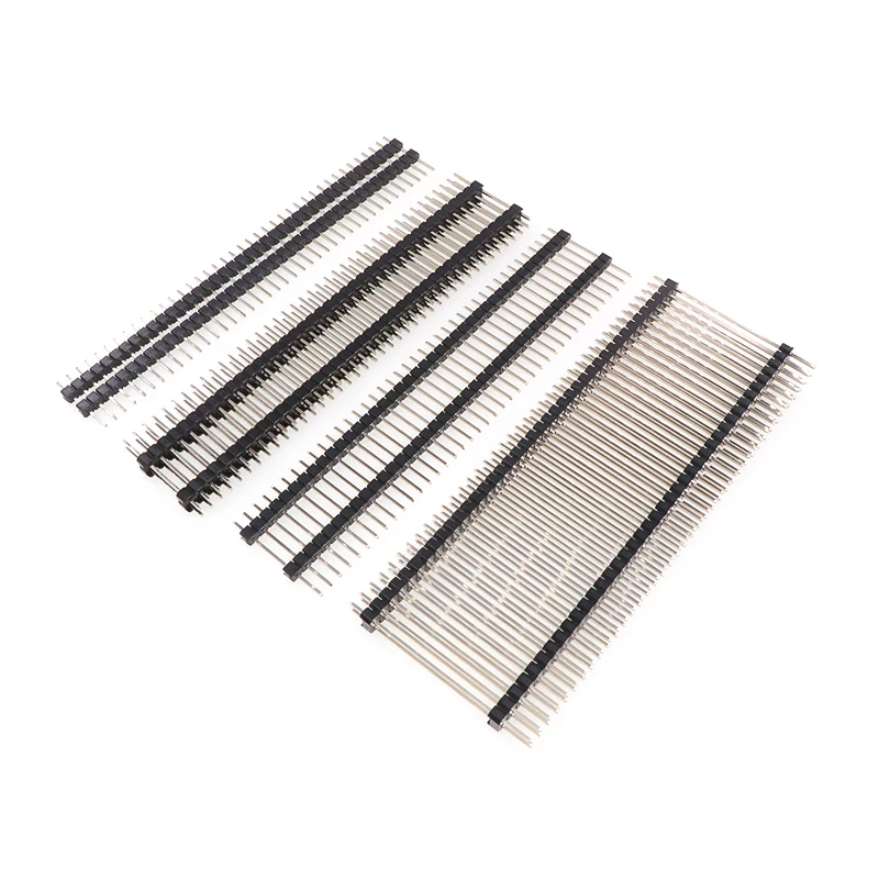 2pcs 2.54mm Pin Header Straight Needle 1X40P Long 15/17/19/21/23/25/30mm Board Spacer Single Row Double Plastic Copper