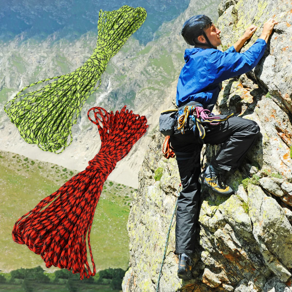 

2Pcs Durable Paracord 5mm Diameter Rope Polyester Outdoor Camping Hiking Climbing Lanyard Clothesline