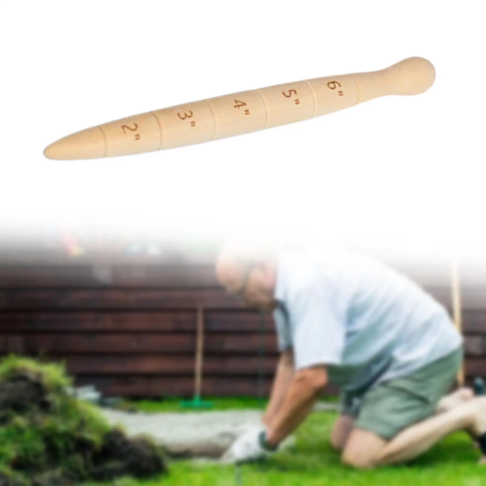 

Wooden Seed Dibber for Simple Efficient Quick with Measurement