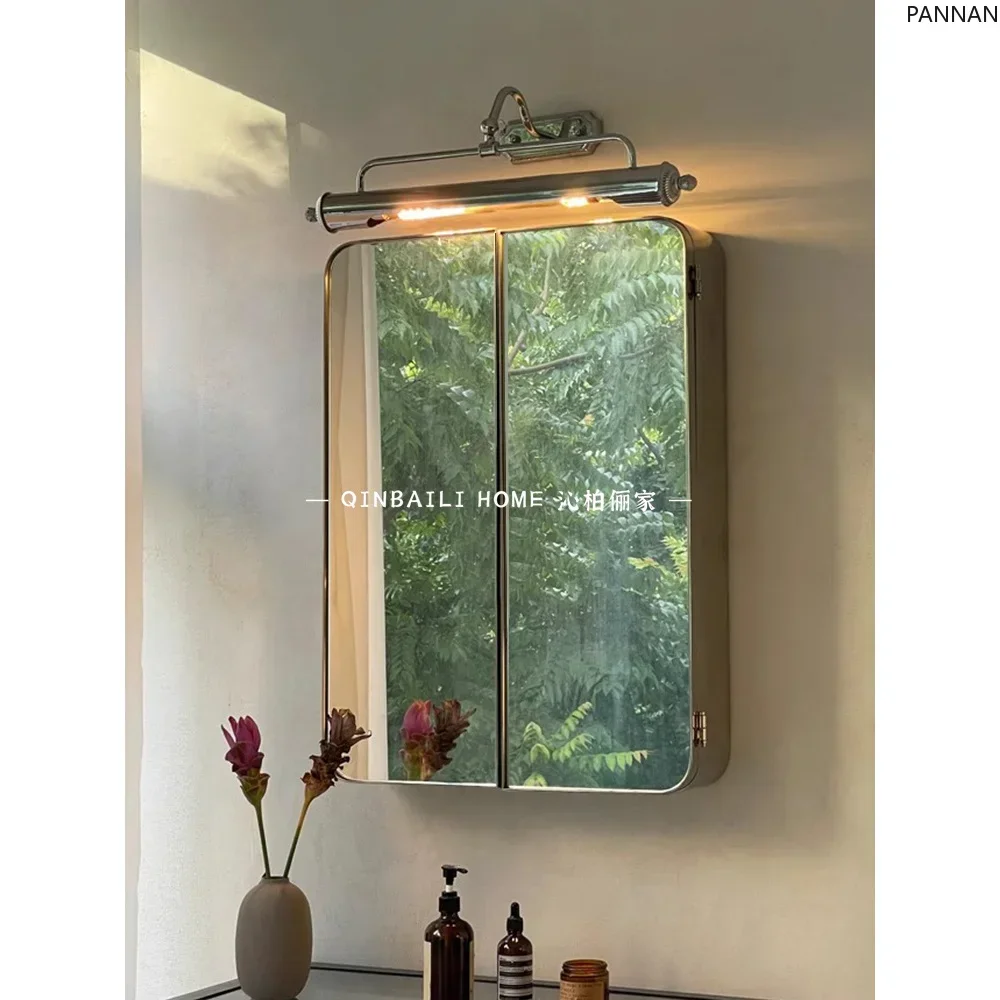 Retro creative hanging mirror Internet celebrities hanging wall folding bathroom simple design home dressing mirror