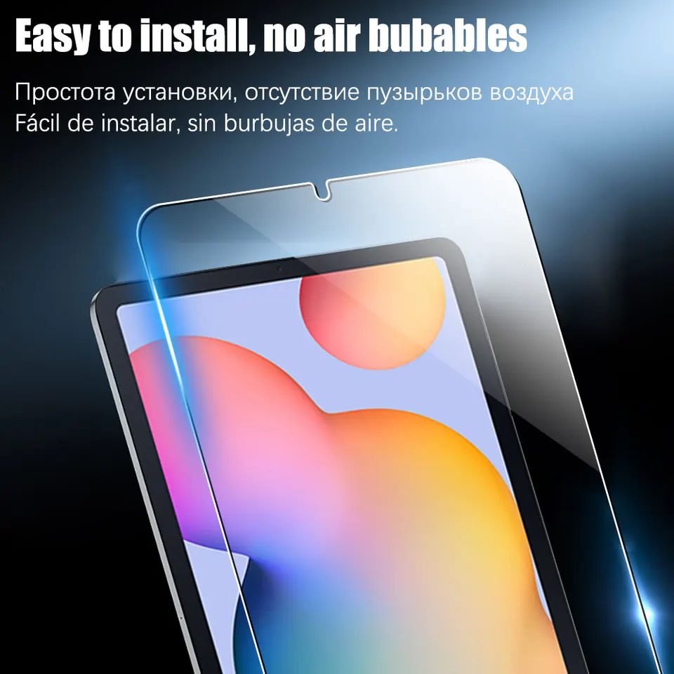 2 Piezas Protector de Pantalla Vidrio Templado para Samsung Galaxy Tab S8 Ultra Plus S6 Lite S7 Fe A7 Lite A8 S9 A9 Accesorios para Tablet Película 2