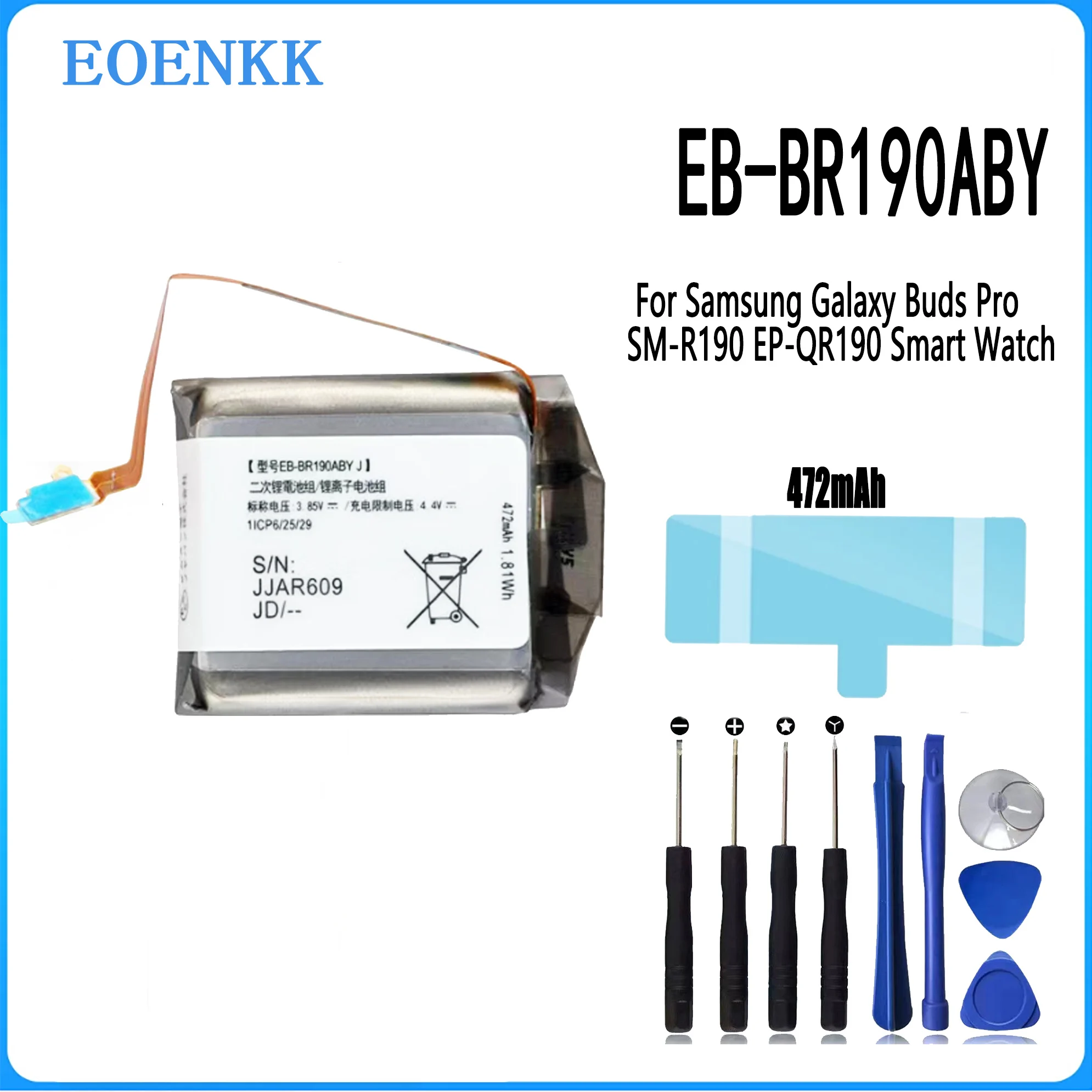 

EB-BR190ABY Battery For Samsung Galaxy Buds Pro SM-R190 EP-QR190 Smart Watch high capacity Capacity Batteries