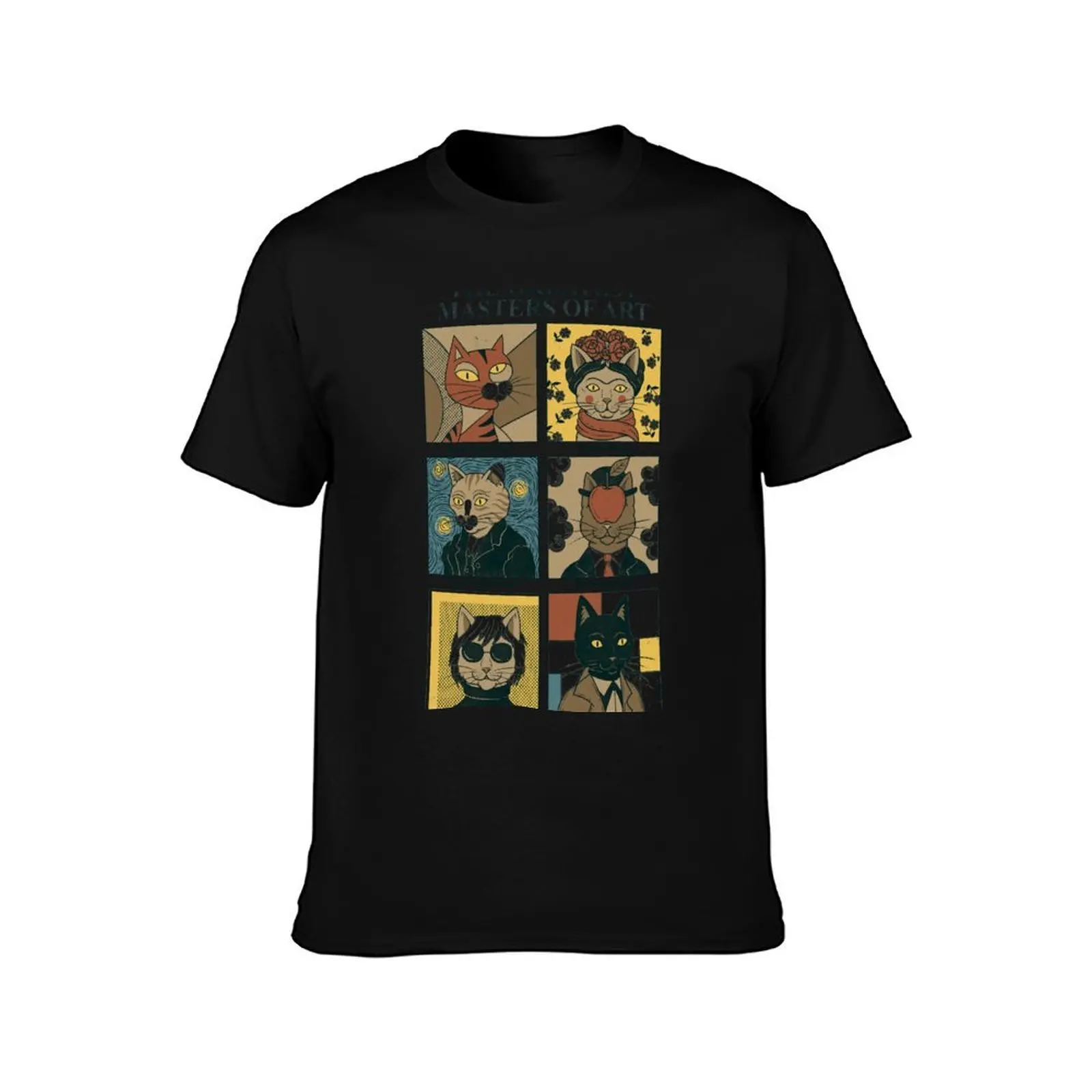 Masters of Art T-Shirt, Summer Casual Cotton Tee, Oversized Streetwear Tops, Vintage Graphic Print, Loose Fit Short Sleeve