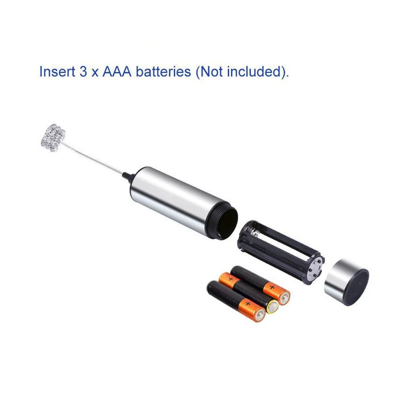 มือถือ Frother นมไฟฟ้าเครื่อง3 Pcs สแตนเลสฤดูใบไม้ผลิไร้สาย Whisk โฟมสำหรับ Cappucino Maker