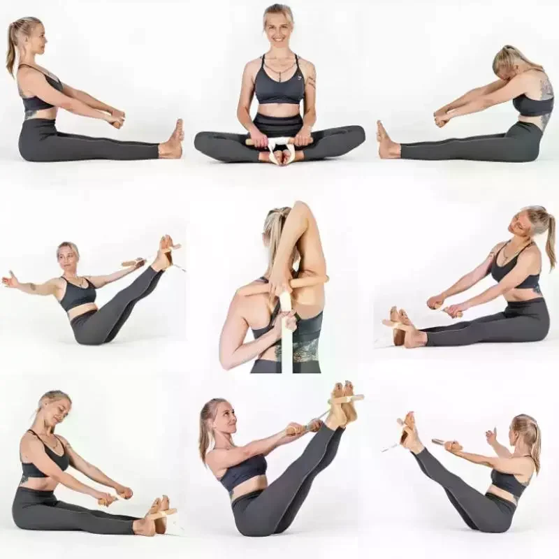 حزام يوجا قابل للتعديل لممارسة المرونة، حزام لياقة بدنية مريح للتدريب على اليوجا والرقص في صالة الألعاب الرياضية المنزلية