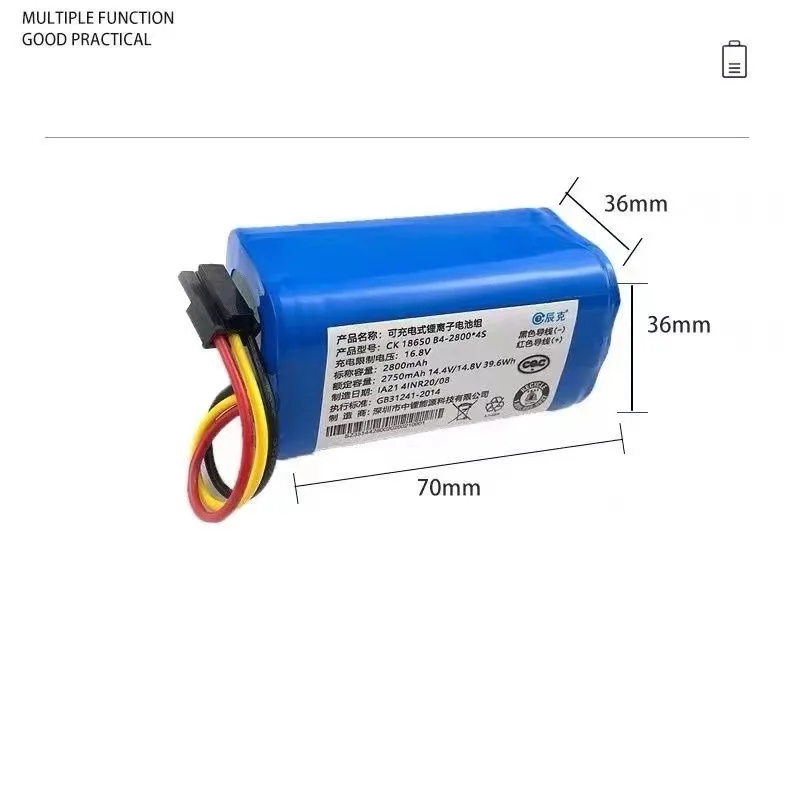 14.4v Lithium Battery For Haier Robot Cleaner Battery Untuk Haier TAB-T360W TAB-T510S HB-X300Gplus Accumulator Baterai