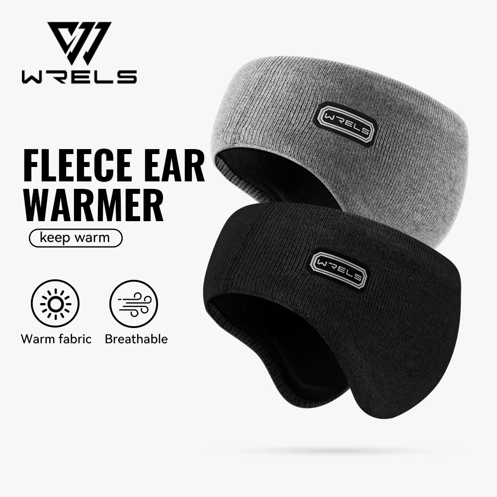 WRELS Ear Warmers Headband Fleece Earmuffs Winter Elastic Anti-Slip Headband Unisex Outdoors Sports Workout Headband Ear Muffs