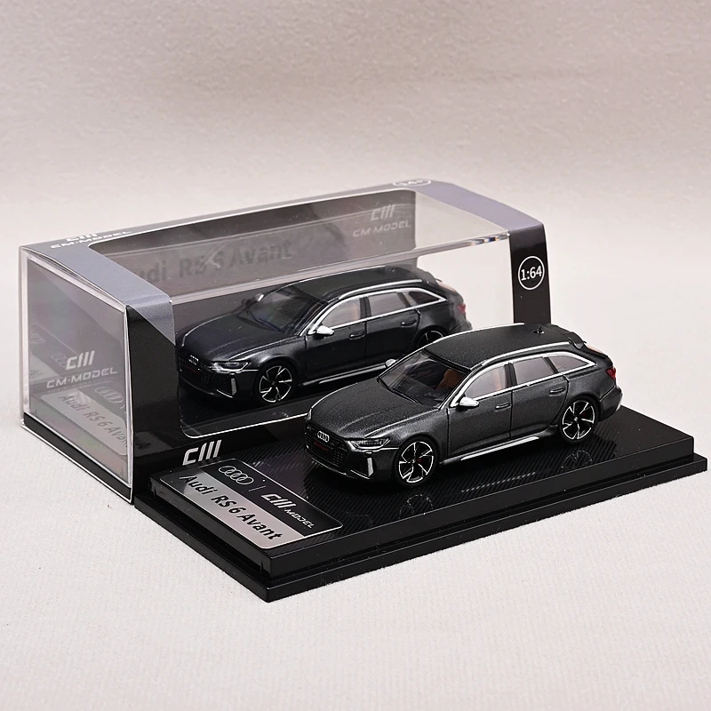 

CMModel 1/64 RS6 Sportback Diecast Auto Model Metallic black ash