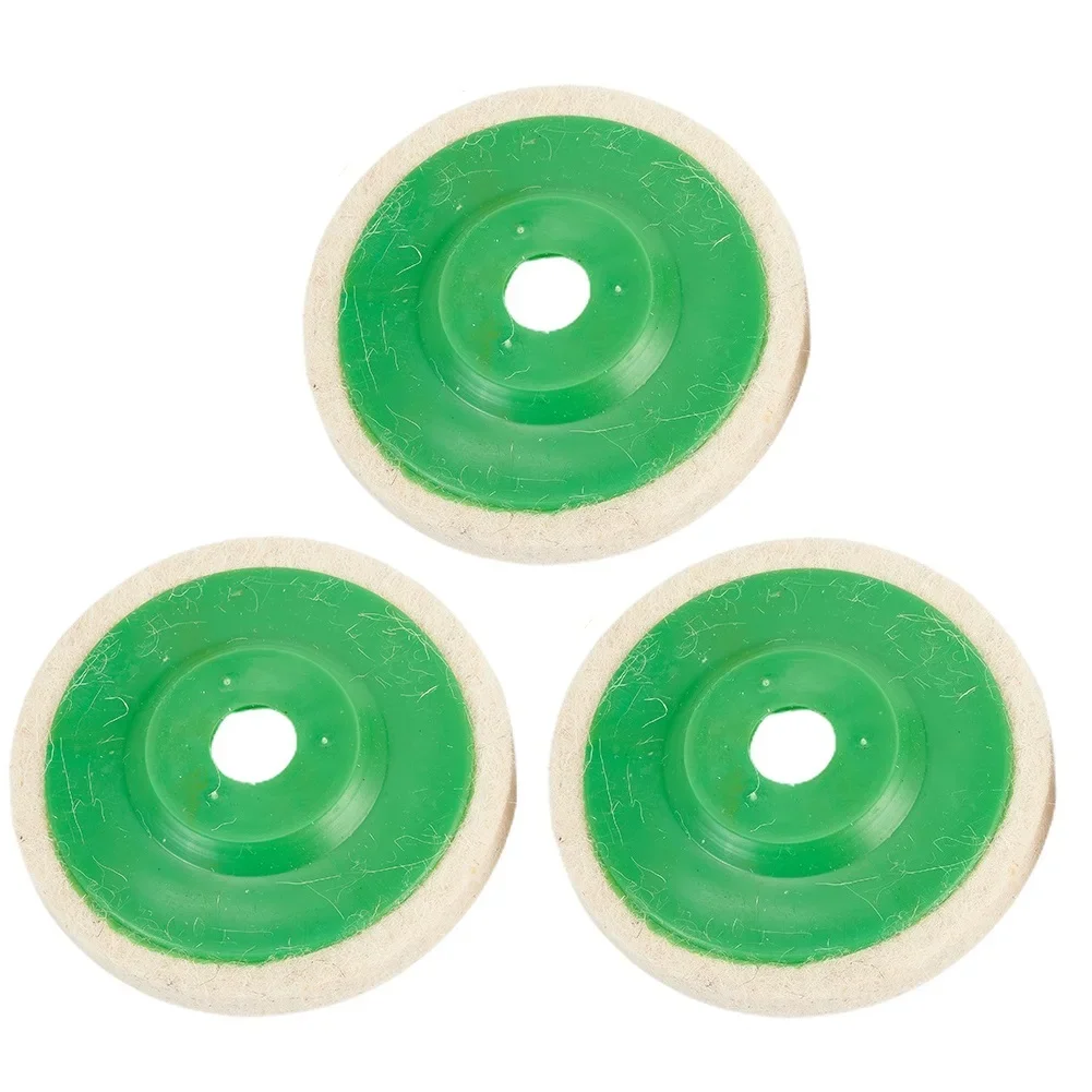 3 pezzi 4 pollici 100mm ruota per lucidatura in lana feltro tamponi per lucidatura smerigliatrice angolare disco abrasivo per metallo marmo vetro ceramica