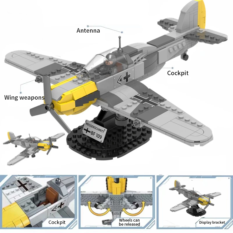 327Pcs Bricks WWII Military Model Tomahawk Fighter Building Blocks/Educational Assembly Toys For Boys/Boys Children Adult Gifts