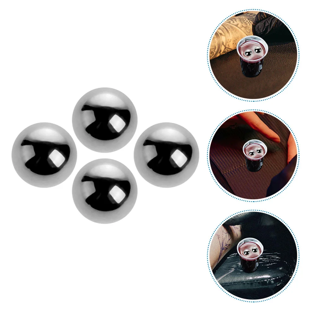 

40 Pcs Tattoo Pigment Nail Polish Stirring Balls with Scale Painting Mixing Tools