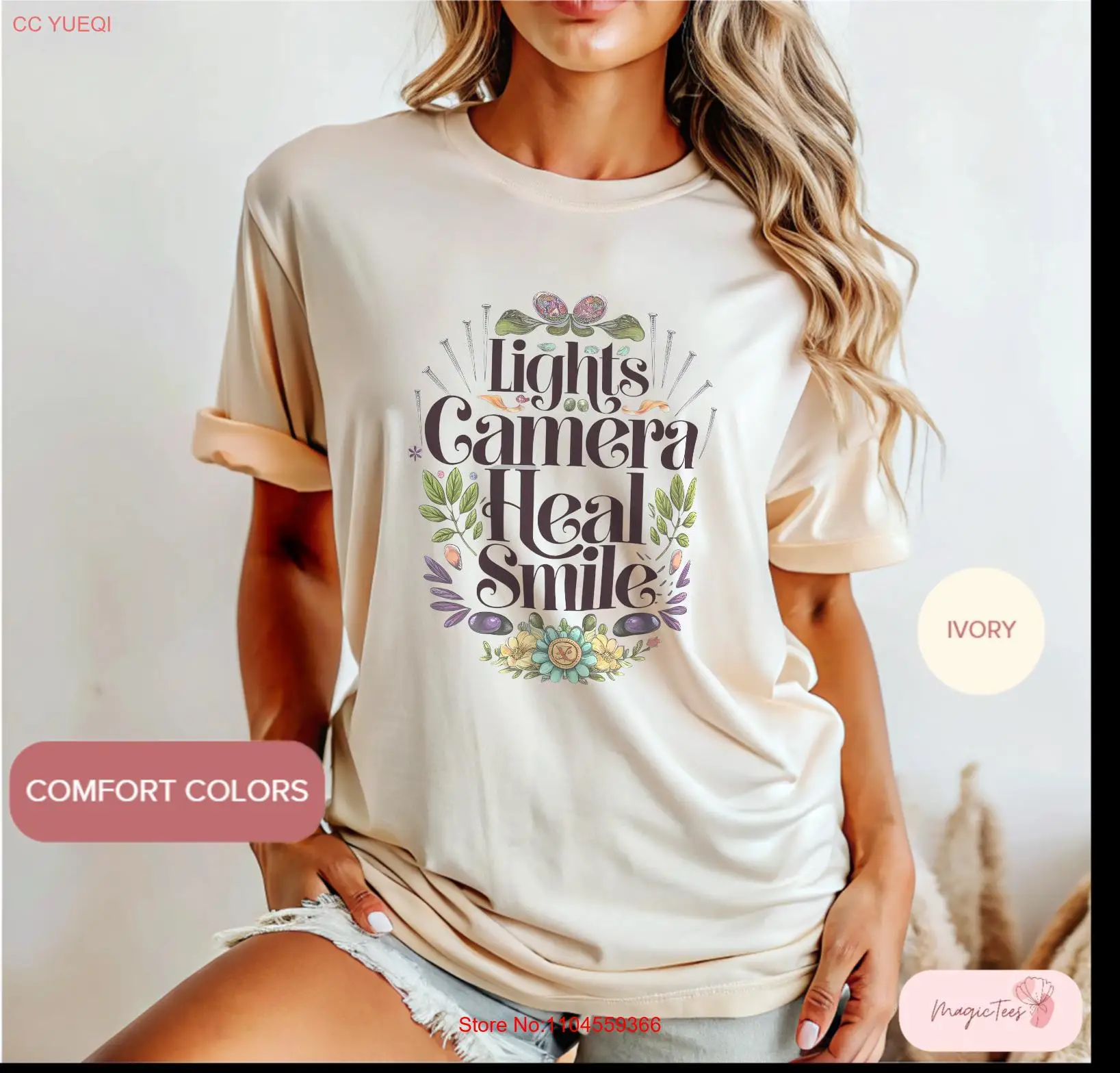 Lights Camera Heal Smile T Shirt Perfect for Nurses Medical Professionals Sarcastic Humor Healthcare Heroes and Hospital Team s