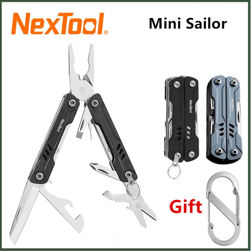 

NexTool Mini Sailor 11 в 1, многофункциональный инструмент, уличные складные плоскогубцы, карманный нож, инструменты, кусачки, EDC, булавка для карт, отвертка, ножницы