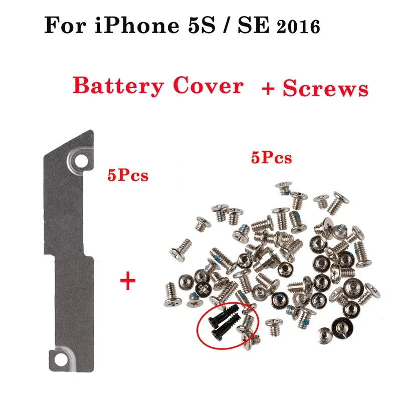 5set Battery Lock Fastening Spacer Metal Plate Bracket Holder   Screw For iPhone 5 5S SE 6 6S 7 8 Plus X XR XS 11 12 13 Pro MAX