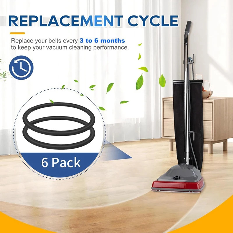 6 Stuks Vacuüm Riem 30563b Ronde Stofzuiger Riemen Rechtop Vacuüm Riem Voor Sanitaire Eureka Stofzuiger Stijl Rd
