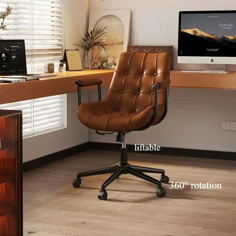 

Meeting Reclining Office Chair Ergonomic Backrest Modern Gaming Office Chairs Luxury Leather Chaise De Bureau Office Furniture