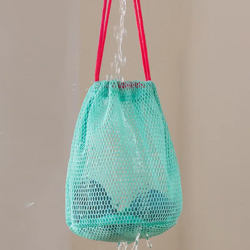 1pcs Nylon Mesh Drawstring Storage Pouch Bag Multi Purpose Travel & Outdoor Activity Pouch For Digital Products Makeup Bag