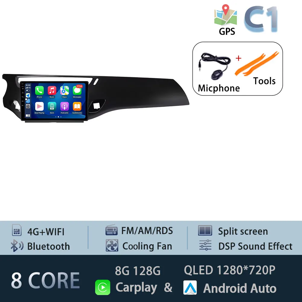 Android 15 Autoradio Voor Citroen C3 DS3 2010-2016 5G WIFI Head Unit Navigatie Autoradio DSP BT Draadloze Carplay Auto 4G