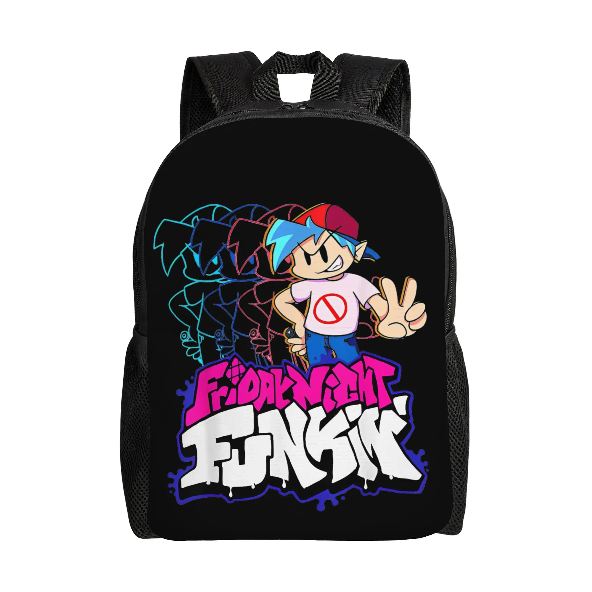 

Рюкзак Friday Night Funkin BF для мужчин и женщин, повседневный рюкзак для старшей школы, походов, путешествий, сумка для ноутбука, спортивная сумка через плечо