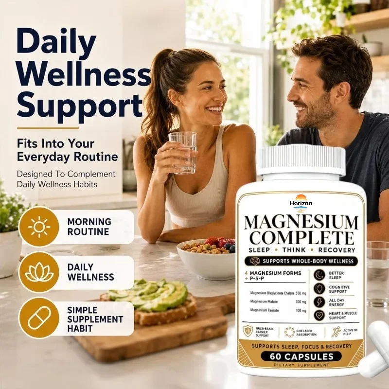 Complete Set of Four in One Magnesium Supplements, 60 Capsules