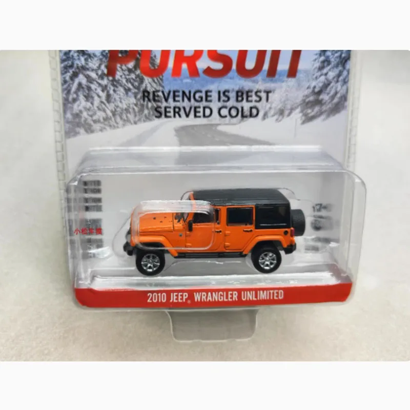 GreenLight, escala 1:64, 2010, Jeep's Wrangler, modelo de coche simulado de aleación ilimitada, regalo de recuerdo clásico para adultos, exhibición estática