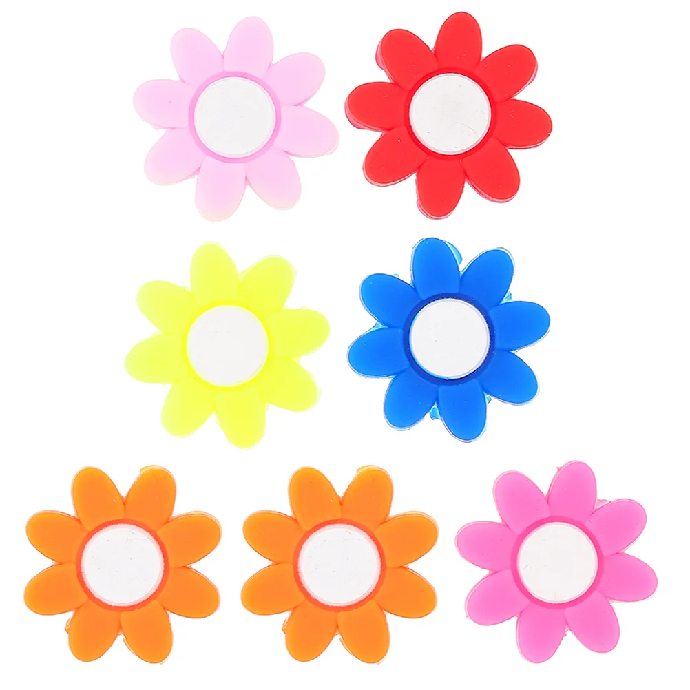 

7 Pcs Flower Shock Absorber Tennis Racket Dampener for Miniature Vibration Silicone Imported Japanese Material