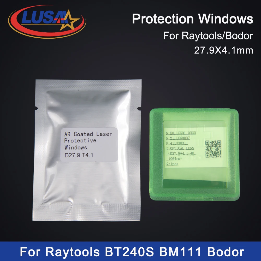 LUSAI Raytools Original/BODOR Origina Protection Lens/Protective Windows/Mirrors 27.9x4.1mm 211LCG0037 For Raytools BT240S BM111