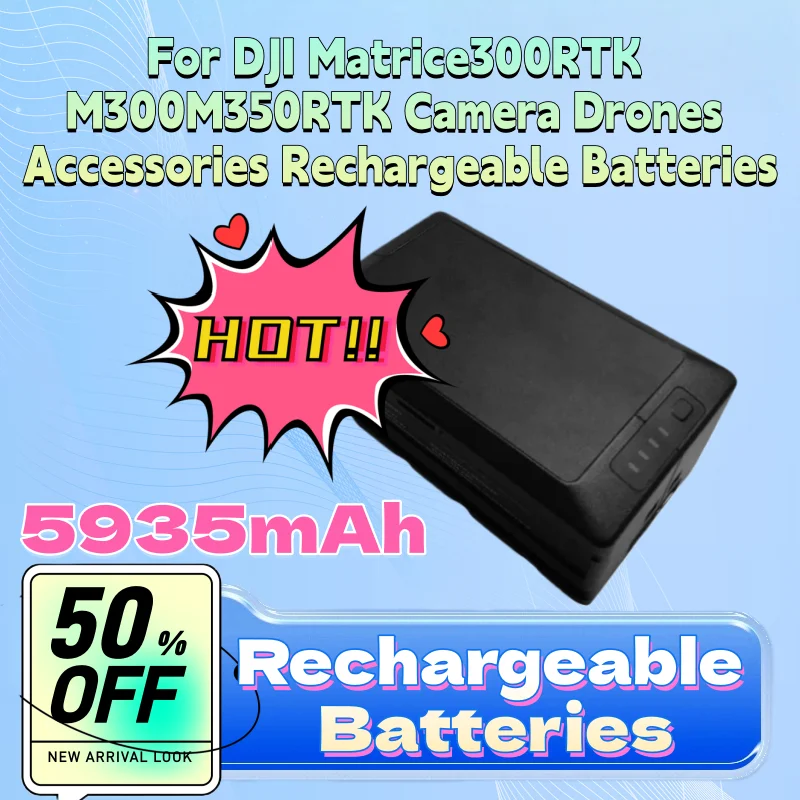 

Аккумулятор большой емкости 5935 мАч для дронов DJI Matrice 300 RTK, M300, M350 RTK, аксессуары для камер и дронов, перезаряжаемые батареи