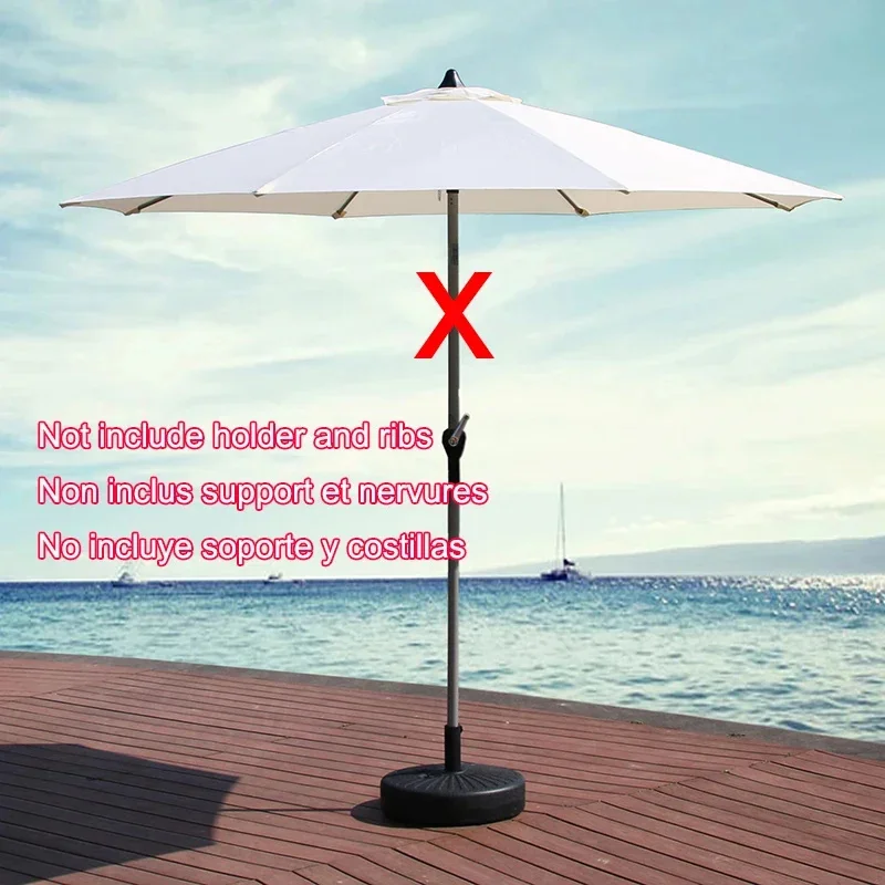 Outdoor Parasol Replaceable Cloth Beach Garden Cafe Bar Banana Umbrella Top Cloth without Holder Sunshade Canopy Cloth