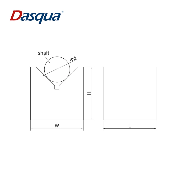 일치하는 쌍으로 제공되는 실린더 테스트용 화강암 V-블록 세트