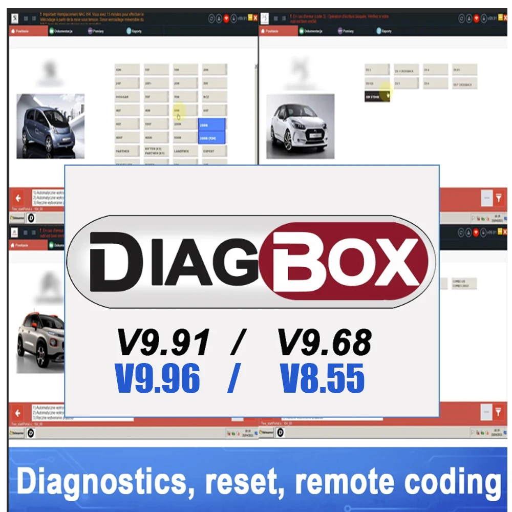 

CarDiagbox V9.96 V9.91 V9.68 V8.55 Full Update For Lexia3 PP2000 Lexia-3 Diagbox 9.96 For Citroen/Peogeot Diagnostic Tool To2022