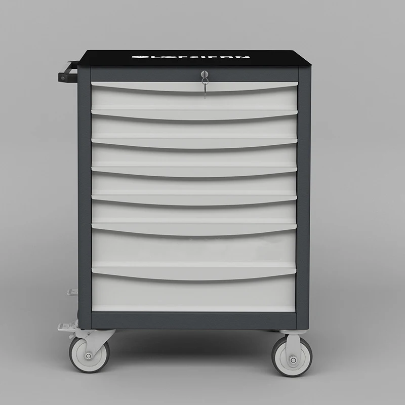 Steel Tool Box Trolley  Garage Metal  Tool 7 Drawer Cart Tool Organizer Cabinet with Handle and Wheels