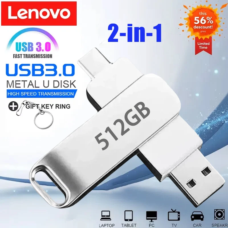 16TB 3.2 Flash Drives de alta velocidade USB Transferência Metal Pendrive Cartão de memória Pendrive Flash Disk Memoria Vara à prova d'água