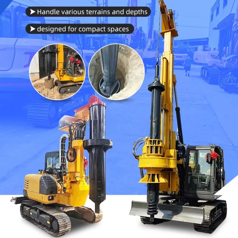 Efficient Reverse Circulation Rotary Drill Rig for Rapid Debris Removal in Deep Foundation Construction